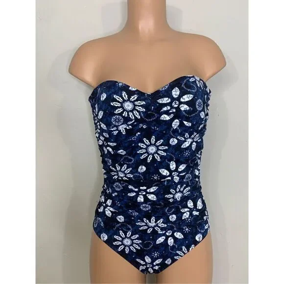 New. Bleu Rod Beattie blue strapless swimsuit. Normally $129. Size 8